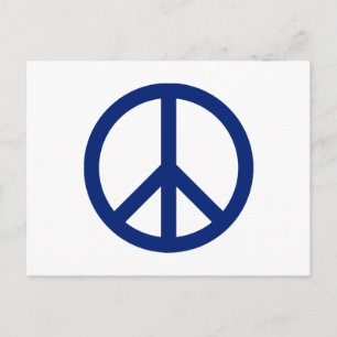 Postal Símbolo patriótico de paz azul