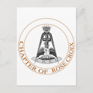 Postal Símbolo Rosa croix escocés