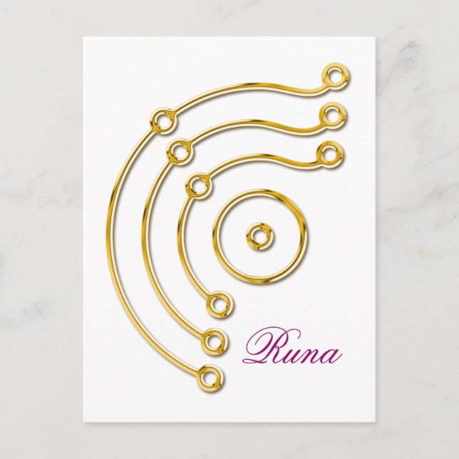 Postal Símbolo RUNA / GOLD, Runa (Anverso)