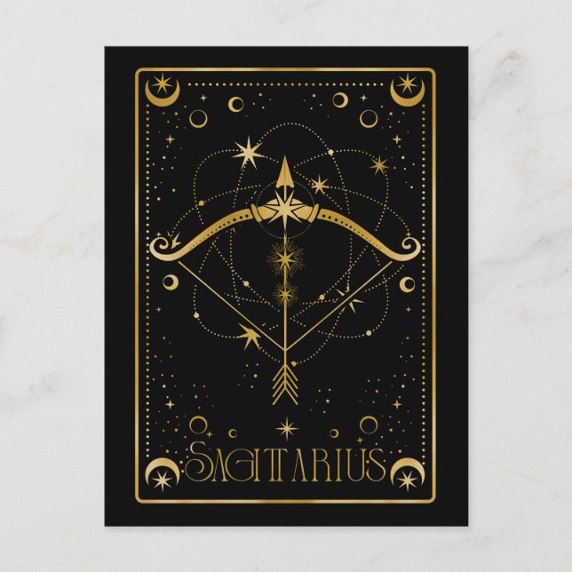 Postal Símbolo sagittarius zodiac (Anverso)
