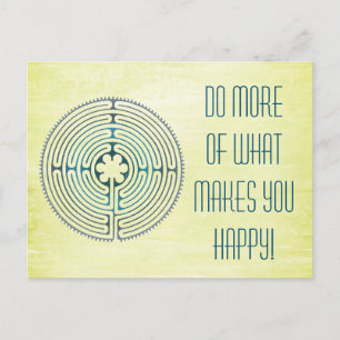 Postal Símbolo sagrado de geometría - Laberinto de Chartr