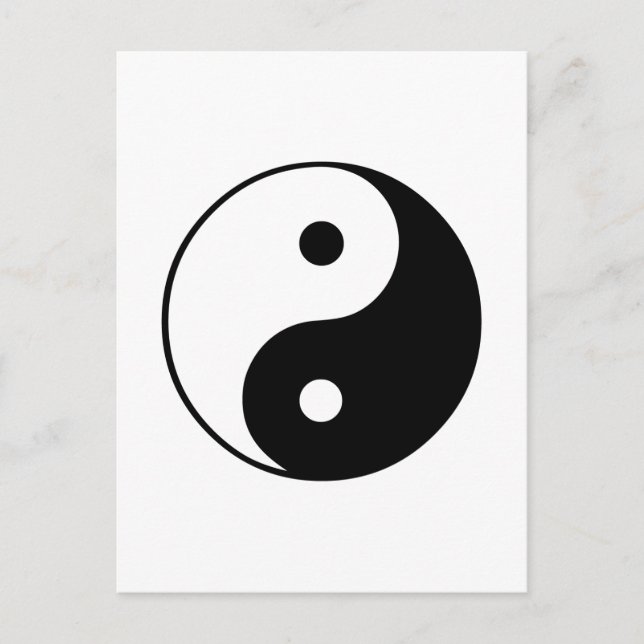 Postal Símbolo Yin Yang: (Anverso)