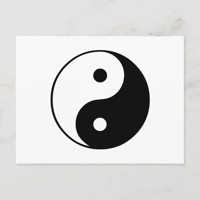 Postal Símbolo Yin Yang: (Anverso)