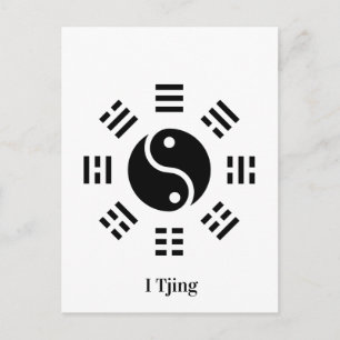 Postal Símbolo Yin Yang Ba Gua I Ching - Ocho Trigramas