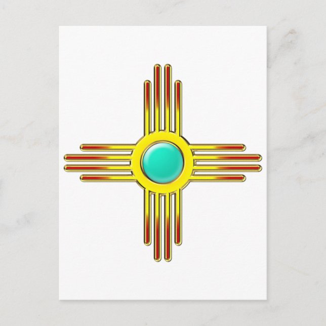 Postal Símbolo Zia Sonne - Zia Pueblo - Kraft (Anverso)