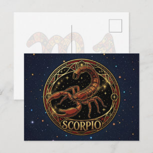 Postal Símbolo zodiacal de Escorpio Escorpión