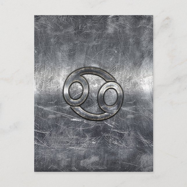 Postal Símbolo zodiaco de cáncer en estilo industrial (Anverso)