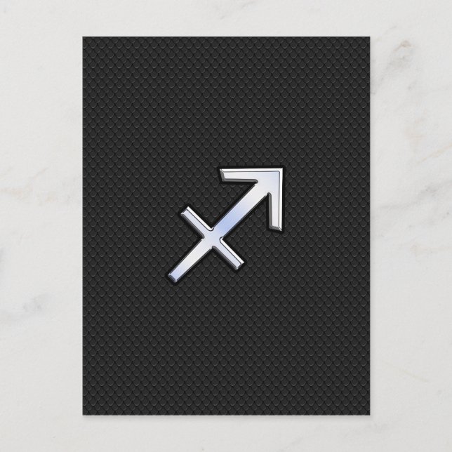 Postal Símbolo zodiaco sagitario sobre piel de serpiente  (Anverso)