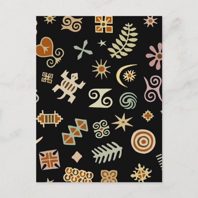 Postal Símbolos Adinkra africanos (Anverso)
