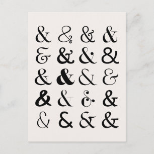 Postal Símbolos de Ampersand