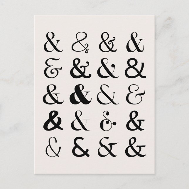 Postal Símbolos de Ampersand (Anverso)