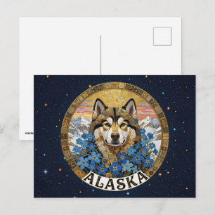 Postal Símbolos del estado de Alaska EE. UU.