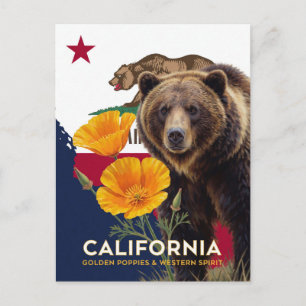 Postal Símbolos del Estado de California: Amapola de Oso