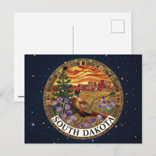 Postal símbolos del estado de Dakota del Sur en EE. UU.