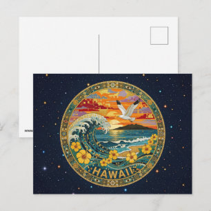 Postal Símbolos del estado de Hawái en EE. UU.