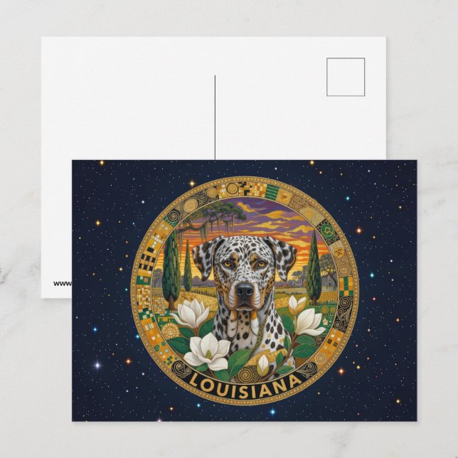 Postal Símbolos del estado de Luisiana EE. UU. (Anverso / Reverso)