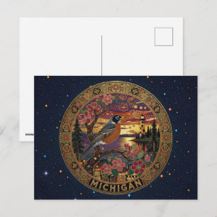 Postal Símbolos del estado de Michigan en EE. UU.