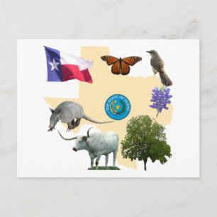 Postal Símbolos del Estado de Texas
