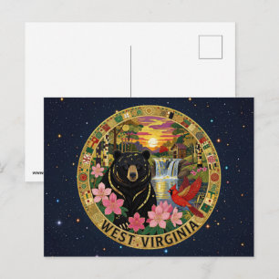 Postal Símbolos del estado de Virginia Occidental en EE.