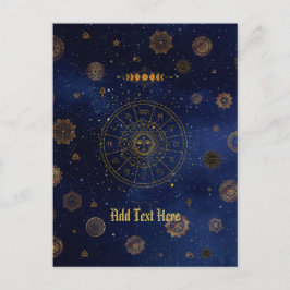 Postal Símbolos mágicos de protección Mandala Pagan Bruja
