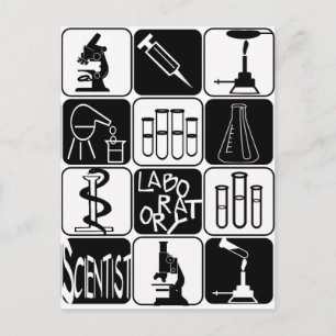 POSTAL SÍMBOLOS Y HERRAMIENTAS CIENTÍFICOS LABORATORIOS