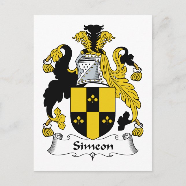 Postal Simeon Family Crest (Anverso)