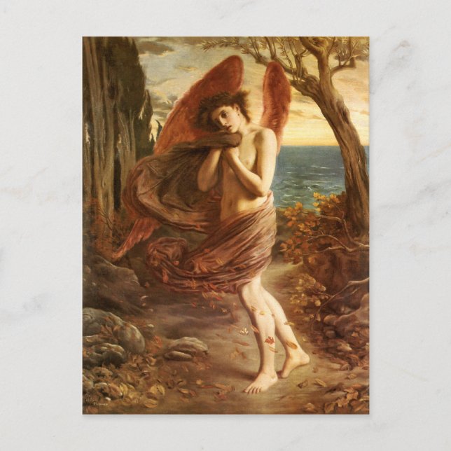 Postal Simeon Solomon: El amor en otoño (Anverso)