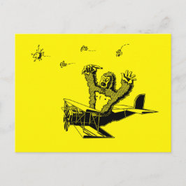 Postal Simios En Los Aviones