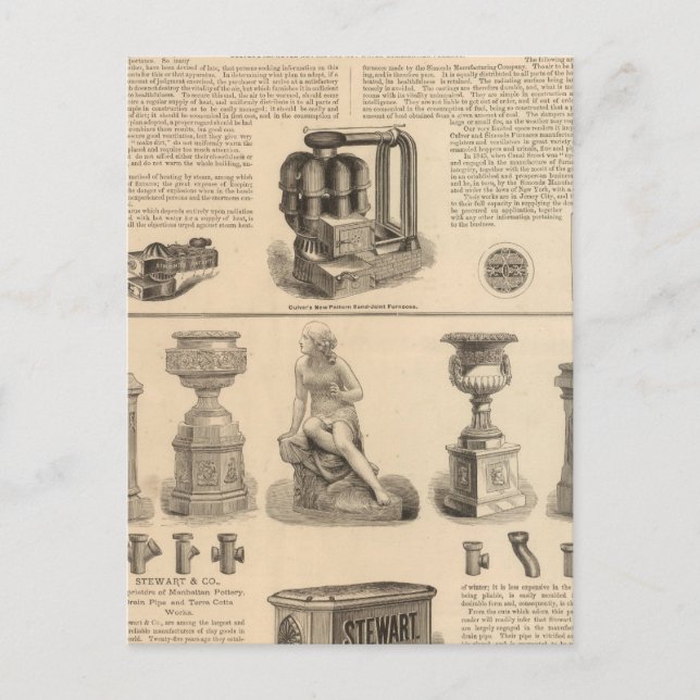 Postal Simonds Manufacturing Company Stewart (Anverso)