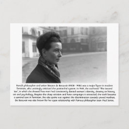 Postal Simone de Beauvoir - Feminista