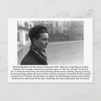 Postal Simone de Beauvoir - Feminista
