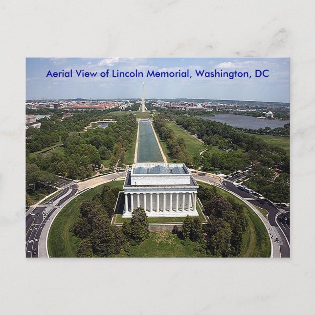 Postal Simpatía aérea Lincoln Memorial en Washington DC (Anverso)