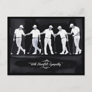 Postal Simpatía de golf “Con sincero pésame.”