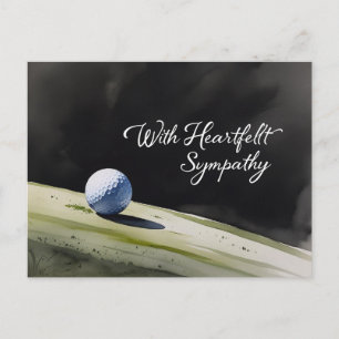 Postal Simpatía de golf “Con sincero pésame.”