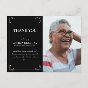 Postal Simpatía Foto Personalizada Funeral Agradecimiento