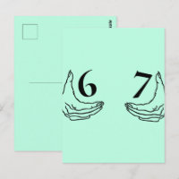 Simple 6-7 Seis Siete Meme De Dos Manos Contorno