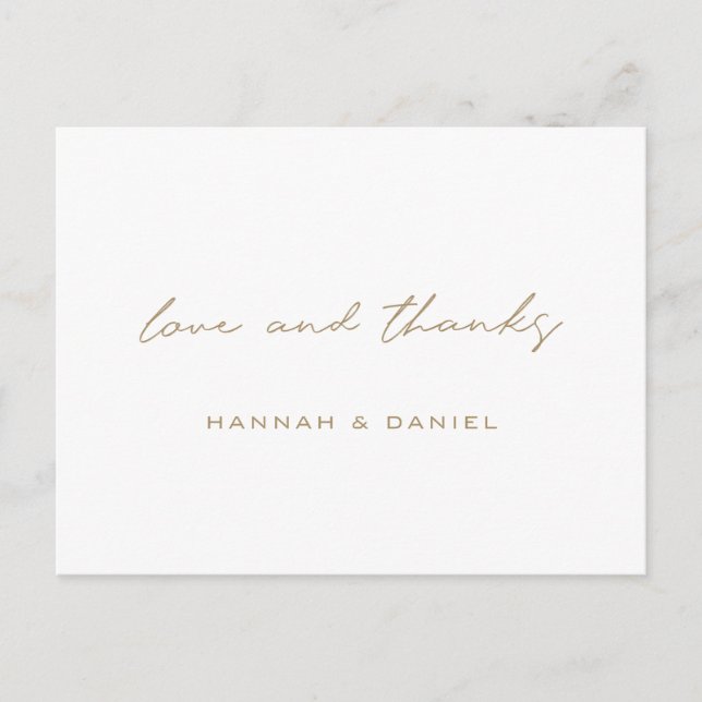 Postal Simple Agradecimiento de Boda de Oro (Anverso)