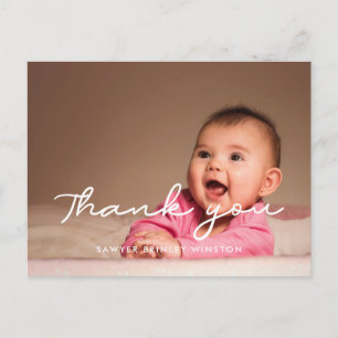 Postal Simple agradecimiento para baby shower