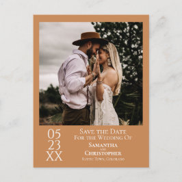 Postal Simple boda de oro salva la foto de la fecha