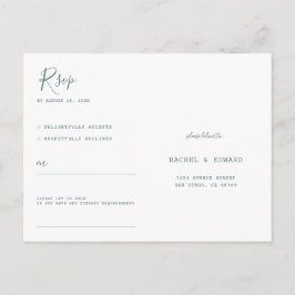 Postal Simple boda Minimalista moderna RSVP