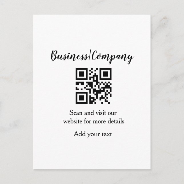 Postal Simple business company website barcode QR add nam (Anverso)