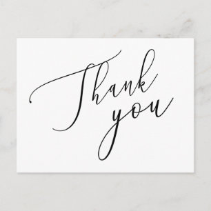 Postal Simple caligrafía Rustic Gracias