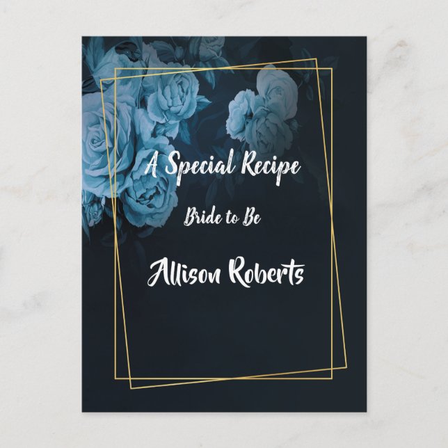 Postal Simple Chic Gold Geometric Marco Ducha de Novia (Anverso)