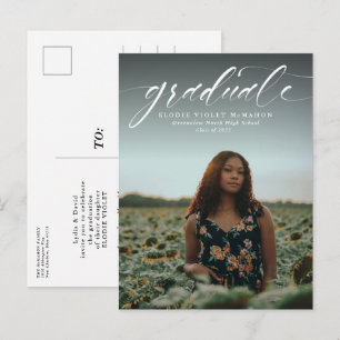 Postal simple de invitación a la invitación de gra