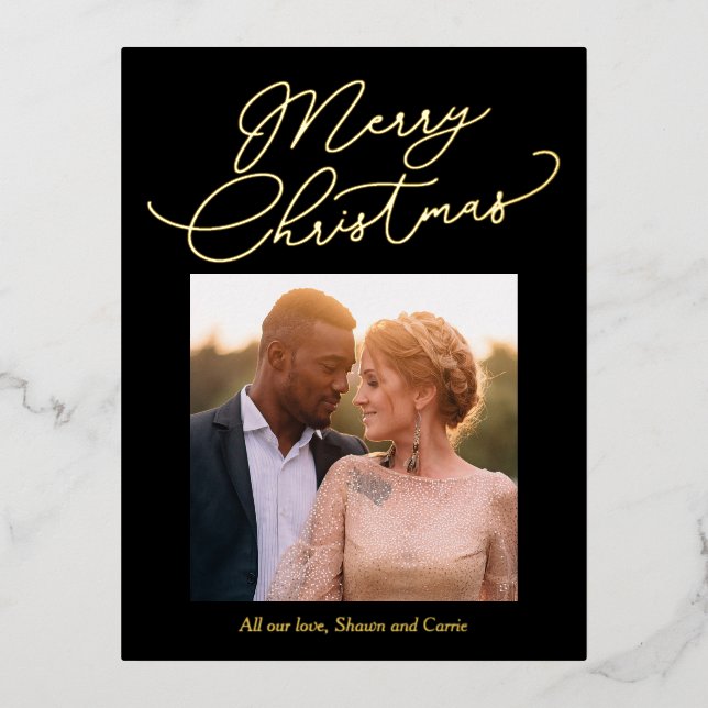 Postal simple de Navidades de Relieve metalizado d (Anverso)