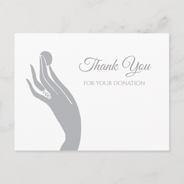 Postal Simple Donación Gracias Por Las Mujeres Con Moneda (Anverso)