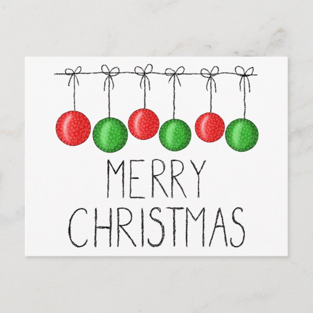Postal Simple, dulce, navidad, tipografía moderna (Anverso)