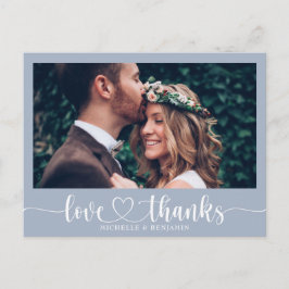 Postal Simple Elegante Boda Gracias Postcard