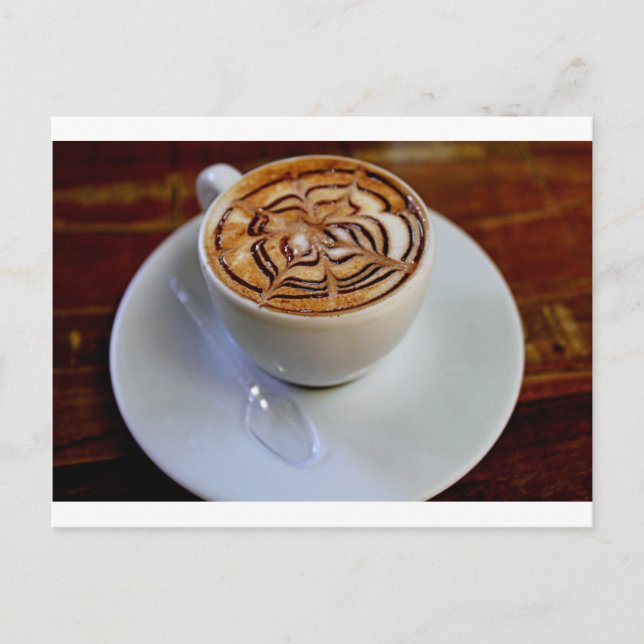 Postal Simple Espresso Cup y diseño único de Saucer (Anverso)