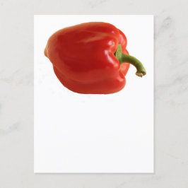 Postal Simple foto de pimiento rojo sobre blanco